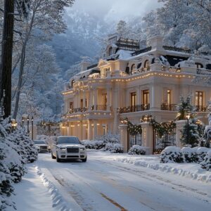 Unveiling the Neo-Classical Winter Dream: A Digital Mansion’s Appeal